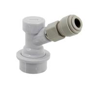 Ronyme Beer Keg Connector Ball Lock Quick Disconnect Coupler Adapter with Built in Fitting Tight Connection for Gas and Beverage Lines Suitable for, 9.5MM, White Air Intake