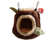 Ronyme Bird Nest Comfortable Tree Stump Bird House Decorative Leaves Mushroom Secure Metal Hooks Suitable for Feathered Friends Cage Placement, S