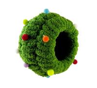 Ronyme Bird Nest Conure Breeding House Cute Comfortable Christmas Decoration Hut for Budgies Winter Zebra Finch, green