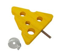 Ronyme Bird Perch Stand Toy Cage Accessories, Chewing Wood Parrot Perch Stand, Paw Grinding Rod for Cockatiel, Budgies, Triangle