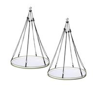 Ronyme Bird Seed Catcher Tray, Birdseed Hoop, Outdoor Garden Accessories, Diameter 15.94inch Sturdy Hanging Tray, 2 Pieces