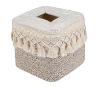 Ronyme Boho Tissue Box Cover Napkin Dispenser Tissue, Storage Box Hand Woven Holder Facial Tissue Holder for Home Hotel Car, Style D