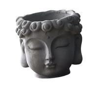 Ronyme Buddha Head Flower Pot Container Planters Decors Gift Sculpture Bonsai Plant Pot Flower Vase for Desk Kitchen Garden Home