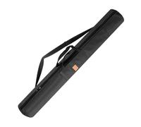 Ronyme Canvas Fishing Rod Bag Travel Carrier Side Pockets, Folding 120cm Fishing Pole Case for Line, Gifts, Traveling Outdoor, black