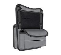 Ronyme Car Backseat Organizer Handbag Holder Between Seat Multifunctional Net Pocket Tissue Holder Box Storage Bag for Drink Cup Purse Storage, Gray
