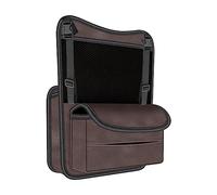 Ronyme Car Backseat Organizer Handbag Holder Between Seat Multifunctional Net Pocket Tissue Holder Box Storage Bag for Drink Cup Purse Storage, Brown