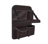 Ronyme Car Backseat Organizer Tissue Box Holder Multifunctional Hanging Car Back Seat Organizer Storage Bag for Umbrella Snacks, Brown