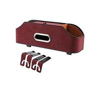 Ronyme Car Seat Headrest Organizer Multipurpose Tissue Box Cup Holder Accessories for Children and Adults with Long and Short Hooks, Red