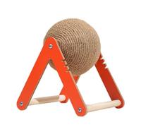 Ronyme Cat Scratcher Toy Wheel Exerciser Ornament Funny Portable Furniture Protection Scratching Ball for Home Balcony Gift Kitten, Orange and S