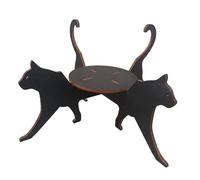 Ronyme Cat Silhouette Plant Stand Planter Riser Unique Display Rack Flower Pot Holder for Outside Living Room Balcony Dining Room, Black