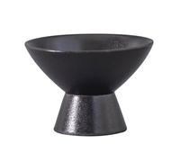 Ronyme Ceramic Flowerpot Decorative Footed Bowl, Simple Flower Arrangement Container for Home Decor, 4.9x4.3x3.5 Inch Black Planter Ornament for Living Room Study Cafe Yard, Floral Art Supplies Gift