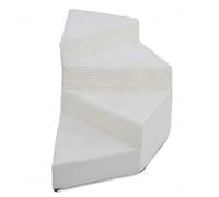 Ronyme Climbing Ramp Pet Stairs Steps Ramp Ladder For Easier Access To Raised Furniture With Washable Cover In Sponge Suitable for small dogs use, White, 4-Step
