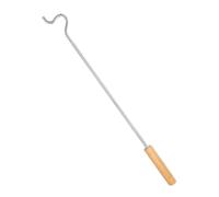 Ronyme Clothing Hook Pole Closet Reacher Pole Wooden Handle Clothes Hanger Reaching Rod for Curtain College Dorm Laundry Balcony, Length 61cm