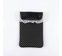 Ronyme Cooling Pad Pet Ice Pouch Cooling Bag Mat with Ice Box Insert and Short for Dogs and Cats Textured Shell and Ruffled Flap Suitable for Outdoor Walks, Array, Black Ice Silk, 22 33cm