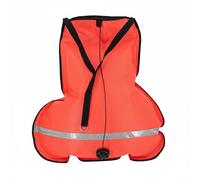 Ronyme Diving Lift Sack Underwater Lift Bag Salvage Buoyancy with Reflective Strip and Tether Point for Surface Visibility Suitable for Salvage Work Team Operations Technical Diving, Orange, 70LB