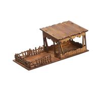 Ronyme DIY Wooden House, Assemble 1/72 Models House, Wooden Model Kits House, DIY Scene Layout Micro Landscapes Decor, H