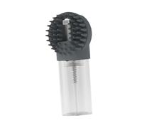 Ronyme Dog Shower Foaming Brush Shampoo Foam Brush for Long & Short Haired Soft Bristles Manual Shedding and Grooming, Grey