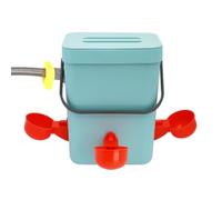 Ronyme Easy to Clean Fowl Watering Cup | Hanging, fowl Drinking with Cups, Lidded, Automatic Coop Waterer, for Farms, Chickens, 5L, With 80CM Hose