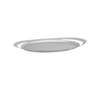 Ronyme Egg Shaped Dessert Tray Oval Serving Platter Stainless Steel Serving Tray Decorative Display Tray Smooth Suitable for hosting events buffet setups coffee table decoration