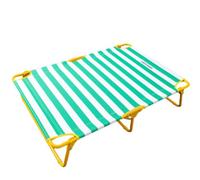 Ronyme Elevated Resting Pet Cot Bed Lounger Hammock Built With 600D Oxford Sleeping Surface and Steel Frame Cooling and, Green, M 88 61 22cm Recommended Weight Within 30kg