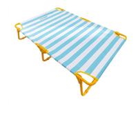 Ronyme Elevated Resting Pet Cot Bed Lounger Hammock Built With 600D Oxford Sleeping Surface and Steel Frame Cooling and, Blue, S 70 58 16cm Recommended Weight Within 15kg