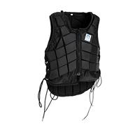 Ronyme Equestrian Vest Zipper Protector Padded Lightweight EVA Material Shock Absorbing Padding Suitable for Kids Women Men Horse Riding, Black, Kids CM