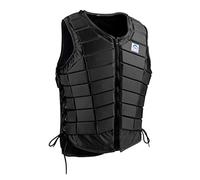 Ronyme Equestrian Vest Zipper Protector Padded Lightweight EVA Material Shock Absorbing Padding Suitable for Kids Women Men Horse Riding, Black, Men L