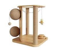 Ronyme Feline Activity Center Cat Climber Cat Scratcher Featuring Transparent Capsule Bed And Hanging Play Elements With Wood Frame Suitable for indoor cats apartments modern decor