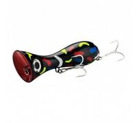 Ronyme Fishing Bait Lure Popper Lure Surface Plug Hard Bait Popper With Flared Mouth For Surface Body And Hooks suitable water cover edges open water, Black, Multi-color