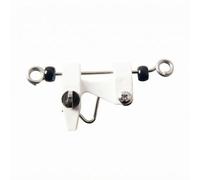 Ronyme Fishing Line Clip Release Clamp With Hooked Wire Mechanism And Screw Fastener Control Compact And Portable suitable for lake fishing river fishing, White