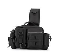 Ronyme Fishing Waist Bag Tackle Bag Bag Shoulder Bag with Front and Side Pockets for Organized Lures and Accessories Suitable for Lake Fishing Creek Wading Travel Outdoor Excursions, Array, Black
