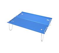 Ronyme Folding Camping Table, Camping Furniture, Aluminum Alloy Mini Compact Folding Table Beach Desk for Travel, BBQ, Backpacking, Blue