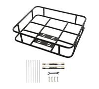 Ronyme Front Frame Bike Basket, Front Handlebar Basket, Front Rear Bike Cargo Rack, Metal Luggage Package Rack Carrier for Mountain Road Bikes, 53cmx43cm