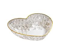 Ronyme Fruit Bowl Heart Shaped Food DishLightweight Large Capacity Vegetable Fruit Plate for Celebration Wedding Party Graduation, White