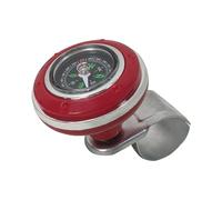 Ronyme Generic Steering Wheel Aid Knob with Compass Turning and Reversing Assistant Steering Wheel Knob for Tractor Car, Red