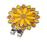 Ronyme Golf Ball Marker with Hat Clip, Removable, Professional, Compact Golfer Gift for Gloves Belts Golf Accessories, Portable, Yellow Daisy