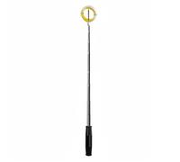 Ronyme Golf Ball Retriever Telescopic Picker Pole With Stainless Steel Shaft Non Slip Handle And Auto Lock Suitable for bunker edges cart paths, White And Yellow