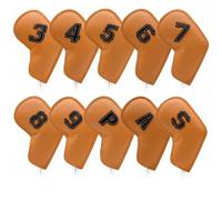 Ronyme Golf Club Head Cover Golf Iron Cover Set Golf Iron Headcover Golf With Thick Soft Lining For Scratch And Ding Protection Suitable for course practice range, Orange Yellow