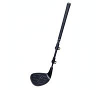 Ronyme Golf Practice Club Training Stick Swing Putter Aid With Three Section Telescopic Shaft Adjustable From 50cm To 96cm Clear Target Mark Textured Grip Suitable for home school practice, Black