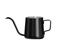 Ronyme Gooseneck Pour-Over Coffee Kettle PTFE-Coated Stainless Steel Gooseneck Kettle Rust Resistant for Small Kitchens, Frosted Black 250ML