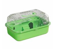 Ronyme Hamster Cage Portable Travel Carrier Small Animal Habitat Clear Acrylic Visibility With Ventilation Bite Resistant Easy Clean With Exercise Wheel, Green