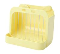 Ronyme Hay Feeder Dispenser Grass Rack Food Bowl Bunny Feeder for Hamster Bunnies Rodents, Yellow