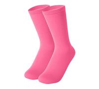 Ronyme Ice Skating Socks, Solid Color Elastic Skate Socks for Ice Skates, Soft Cotton Knee High Socks, Pink