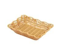 Ronyme Imitation Rattan Basket Bread Fruit Display Basket Perfume Tray Lightweight Food Storage Baskets for Party Kitchen Wedding, 23cmx30cmx6cm