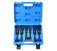 Ronyme Industrial Socket Wrench Set Wrench Spanner Ratchet Toolkit with Forked Rotating Heads and Open End Straight Shafts for Tight Angles Suitable