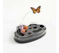 Ronyme Industrial Toy With Butterfly Track Toy Interactive Toy Electric Toy And Pp Frame With Tumbling Ball Track And Clear Top Rechargeable Suitable for, Black