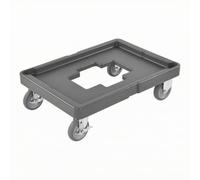 Ronyme Insulated Delivery Container Trolley Base With Mobile Rectangular Caster Wheel Edge Lip Support Central Cutout Frame suitable for food restaurant operations hotels