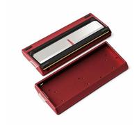 Ronyme Keyboard Case Aluminum Alloy Keyboard Shell Housing Cover Frame Case Rigid Base With Port Openings Suitable for office work gaming setups home use, X60 Casing Red Abyss Pulse