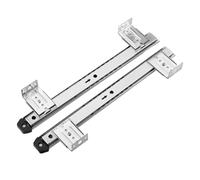 Ronyme Keyboard Slides Under Desk Steel Heavy Duty Cabinet Furniture Hardware with Adjustable Height Bracket 14 inch Track Rails Set, 35mm Silver 5Heights