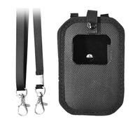 Ronyme Law Enforcement Recorder Storage Case Storage Bag with Adjustable Neck Strap Gear Compact Portable Protector Pouch, L 11cmx7.5cmx3cm